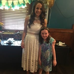 White Lace and Mesh Love...ady Dress